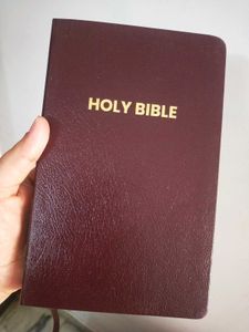 NIV Holy Bible, Leather Cover, Gold Borders