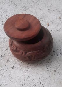 Wooden Sindoor Pot