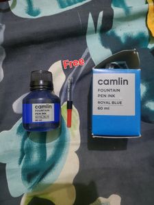 CAMLIN ROYALBLU BLUE INK POT WITH FREE INJECTOR