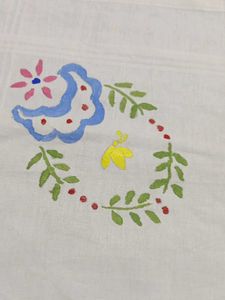 Pack Of To Vintage Hand-Painted Handkerchief By Me