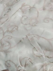 Peach And Off White Saree