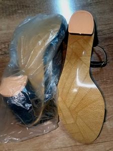 Black Block Heel Sandals