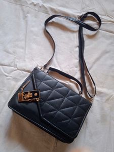Black Quilted Crossbody Bag