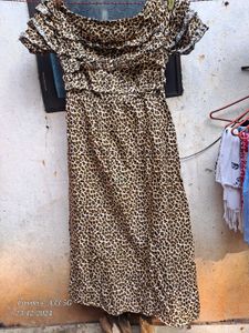Crepe Off Shoulder Gown