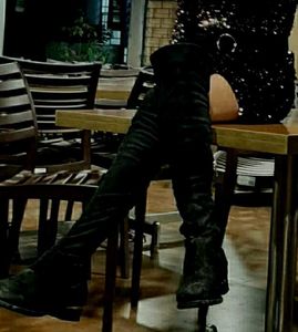 Truffle collection Black Thigh High Boots