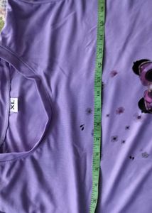 Purple colour daily wear tshirt jersey material