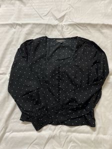 Polka Dot Long Sleeve Blouse