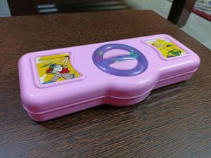 Combo of 5 [ frock-top, jeans, denim dress (10-12 yrs), 2 pencil boxes &amp; 1 geometry box]