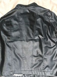 Black Faux Leather Moto Jacket