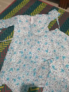 Floral Print Dress & Pant Set