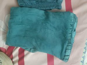 Teal Embroidered Kurta Set