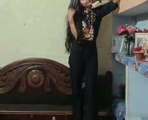 Oversized Full Dark Black T Shirt