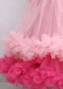 Pink Tulle Ruffle Dress