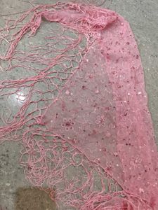 Pink Sequin Fairycore Ethereal Triangle scarf