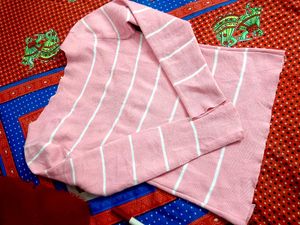 Pink Striped Sweater top