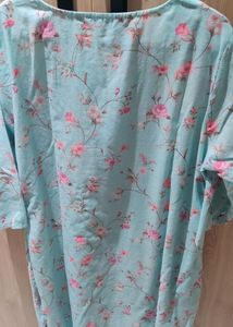 Light Green Floral Embroidered Top - Xxl