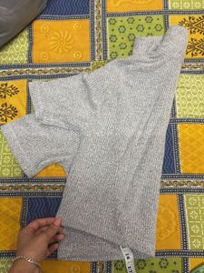 Gray Knit Sweater crop top