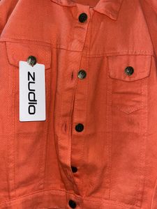 Coral Denim Jacket
