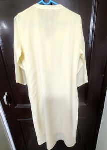Embroidered Pale Yellow Kurti🆕✨🤗
