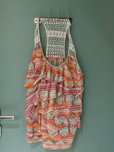 Multi colour with white thread details