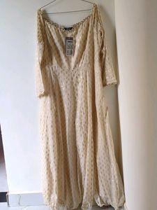 Elegant Gold Anarkali Kurta