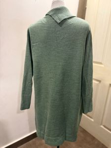 Green Knit Sweater Dress, winter wear