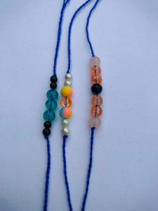Blue Thread Rakhi Combo 3