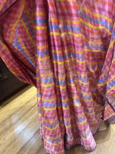 pink multi saree