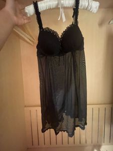 Black Padded Babydoll