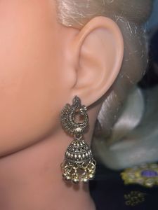 Elegant Silver &amp; Gold Tone Earrings