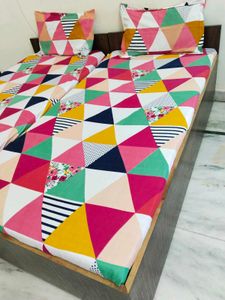 Combo Of 2 Single Bed BedSheets With Pillow Covers
