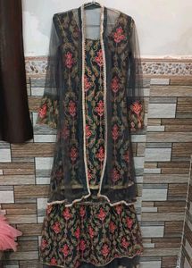 Embroidered Sharara with Shrug