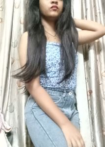 Floral Striped Top For Girls
