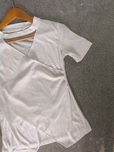 White Wrap Top