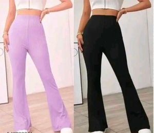 Flared Ribbed Pants