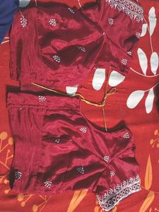 Karva Chauth Special Embroidery Saree With Blouse