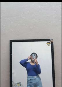 Blue Bustier Top