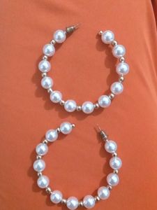 Pearl Hoop Earrings