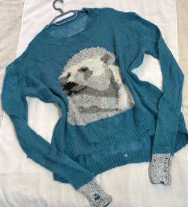 🎁Buy1 Get1 Free Oversized Polar Bear Sweater F