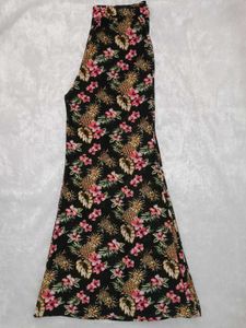 Floral Print Wide Leg Pants