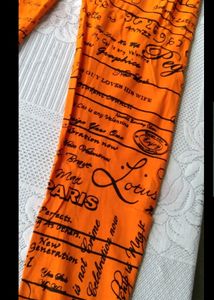 Orang &amp; Black Leggings XXL