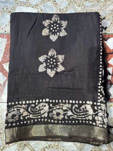 Brand New Trendy Batik Handloom Saree .