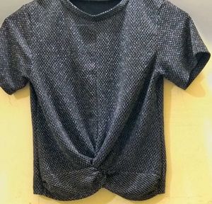 Black Sparkle Crop Top
