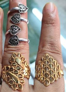 Gold Plated Finger And Toe Ring Combo