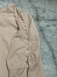Elegant Pearl Sleeve Blouse