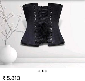 Black Satin under bust Corset