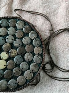 Coconut Shell Beaded Sling Bag