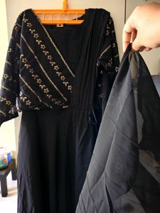 Elegant Black Anarkali Gown Suit