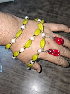 Vintage Beaded Necklace &amp; Earring Set