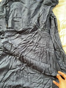 Navy Bell Sleeve Dress